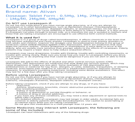 Lorazepam 0.5 mg